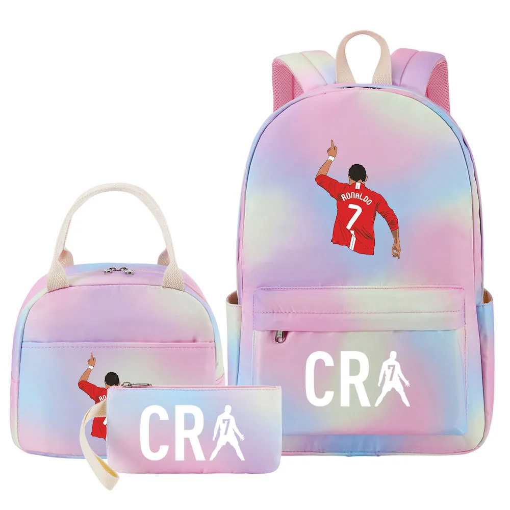 Buzzdaisy Get Your Goal on with the Cristiano Ronaldo Rainbow Backpack Set - Fits 15-Inch Laptop