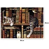 Painting By Numbers - DIY Cat and Books(40*50 CM)