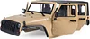 AMK 1/10 Jeep Wrangler JK Rubicon 4 Door Hard Body Shell Kit 313mm Wheelbase for RC Crawler Car Axial SCX10 90046 90047 RGT EX86100(Khaki)