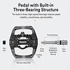 Mountain Bike Pedals For CXWXC CX-159 Bike Removable Anti-Skid Nails 2In1 Clipless Flat Pedal 9/16In 3 Bearings Bicycle Pedals Bicycle Accessories