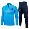 Joyfball 2024/2025 Gremio Half-Pull Training Suit Lake Blue Football Shirt 1:1 Thai Quality