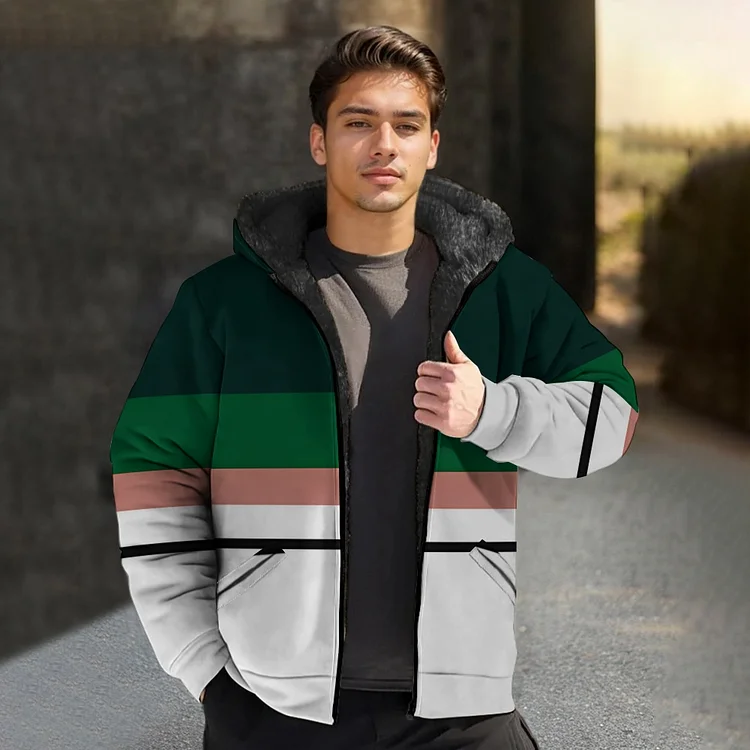 Men's Lambing Cashmere Printed Casual Jacket