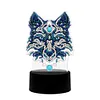 DIY Diamond Painting 7 Color Night Light Lamp Home Decoration Ornament Gift Kit(Wolf)
