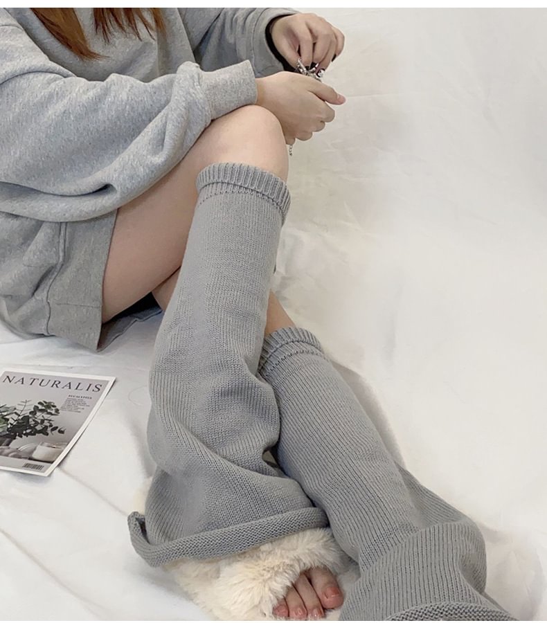 JAPANESE JK FLARED KNIT LEG WARMERS