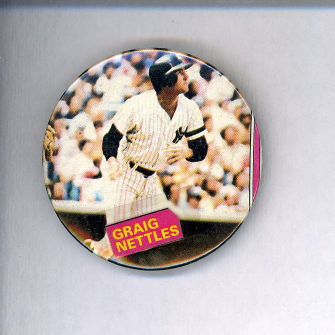 Graig Nettles Photo Poster painting Button of 1981 Topps card New York Yankees