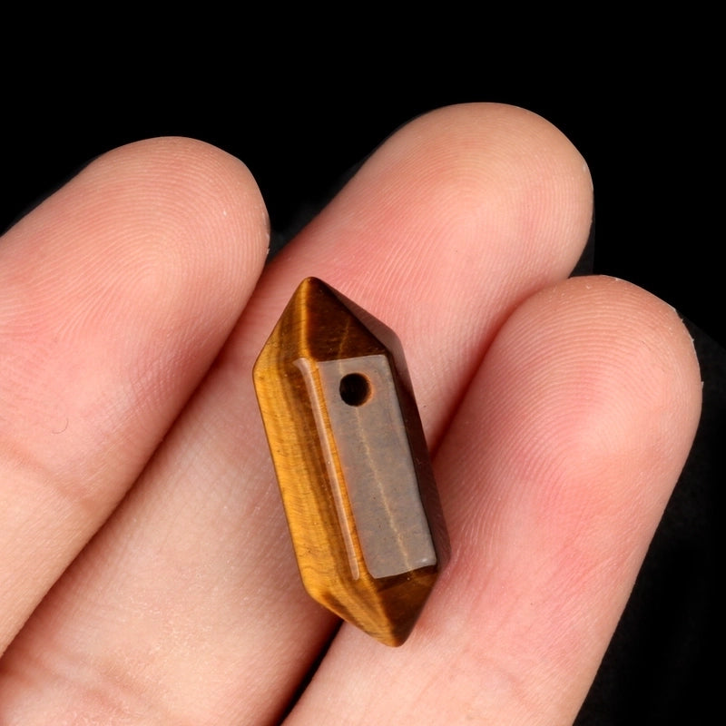 1 Piece Agate Tiger Eye Obsidian Solid Color Pendant