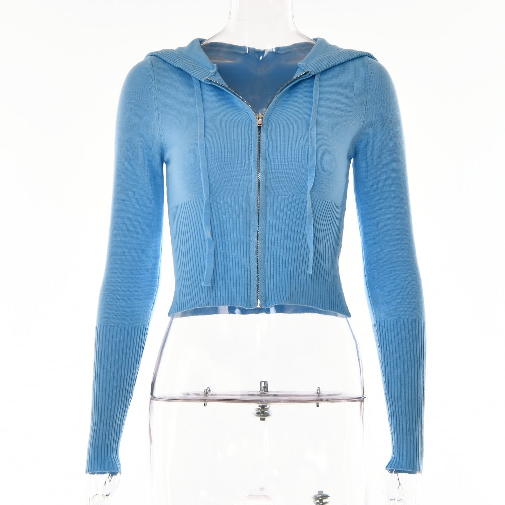 Solid Color Half Zip Hoodie And Jogger Set main image 0