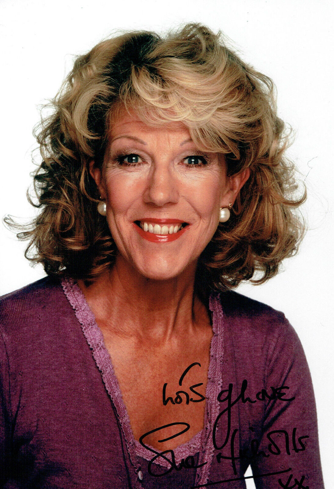 Sue NICHOLLS Audrey ROBERTS SIGNED Autograph Photo Poster painting AFTAL COA Coronation Street