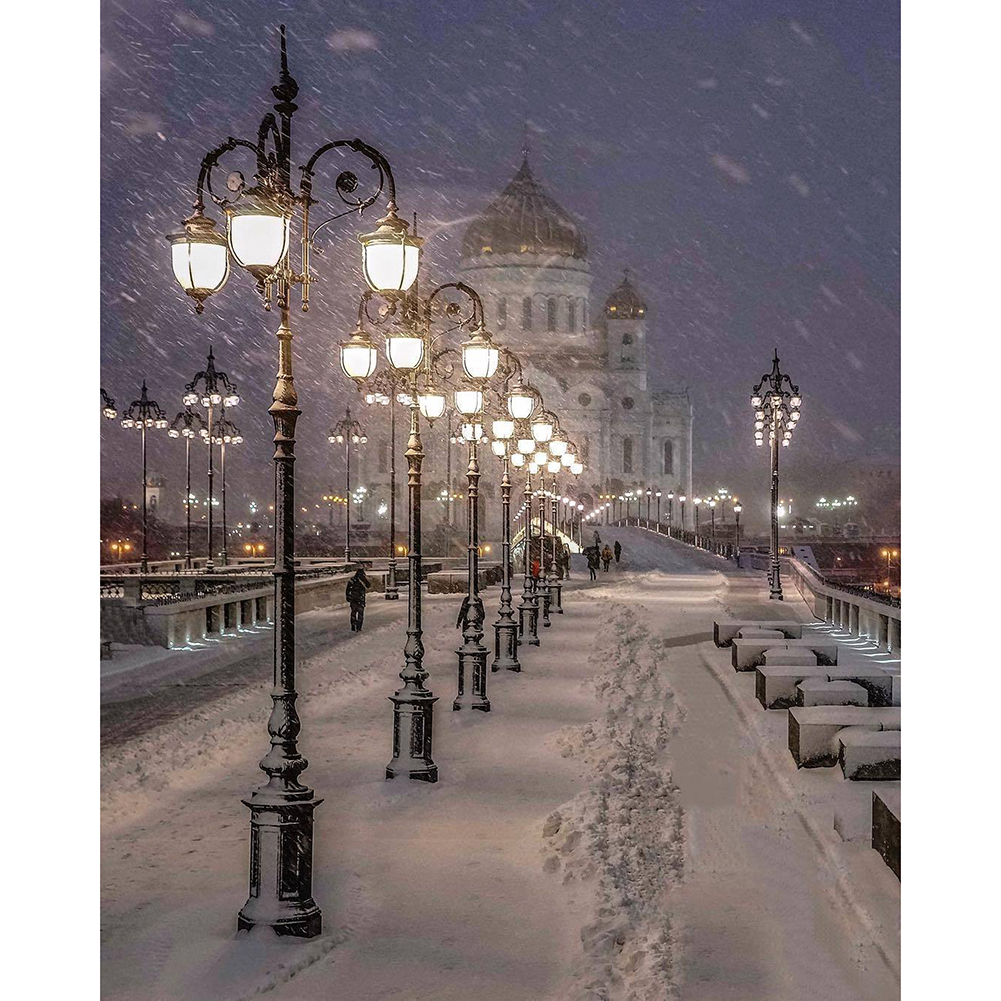 

(Multi-Size) Winter Snow View - Round/Square Drill Diamond Painting - 30*40CM, Square diamond 30*40cm, 501 Original