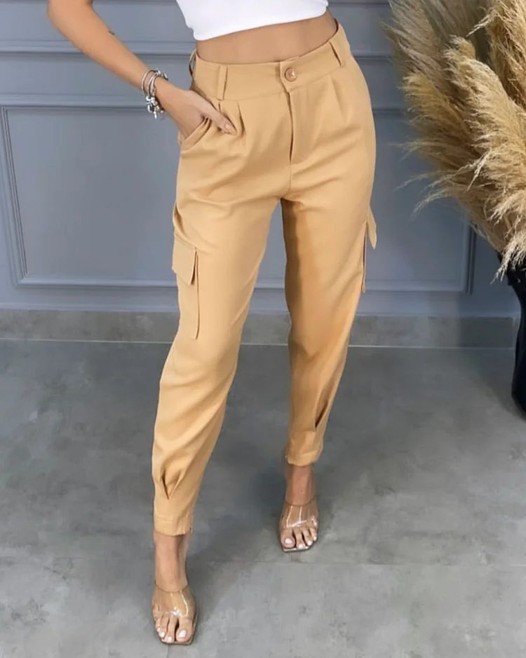 Casual Solid Color All-match Pants