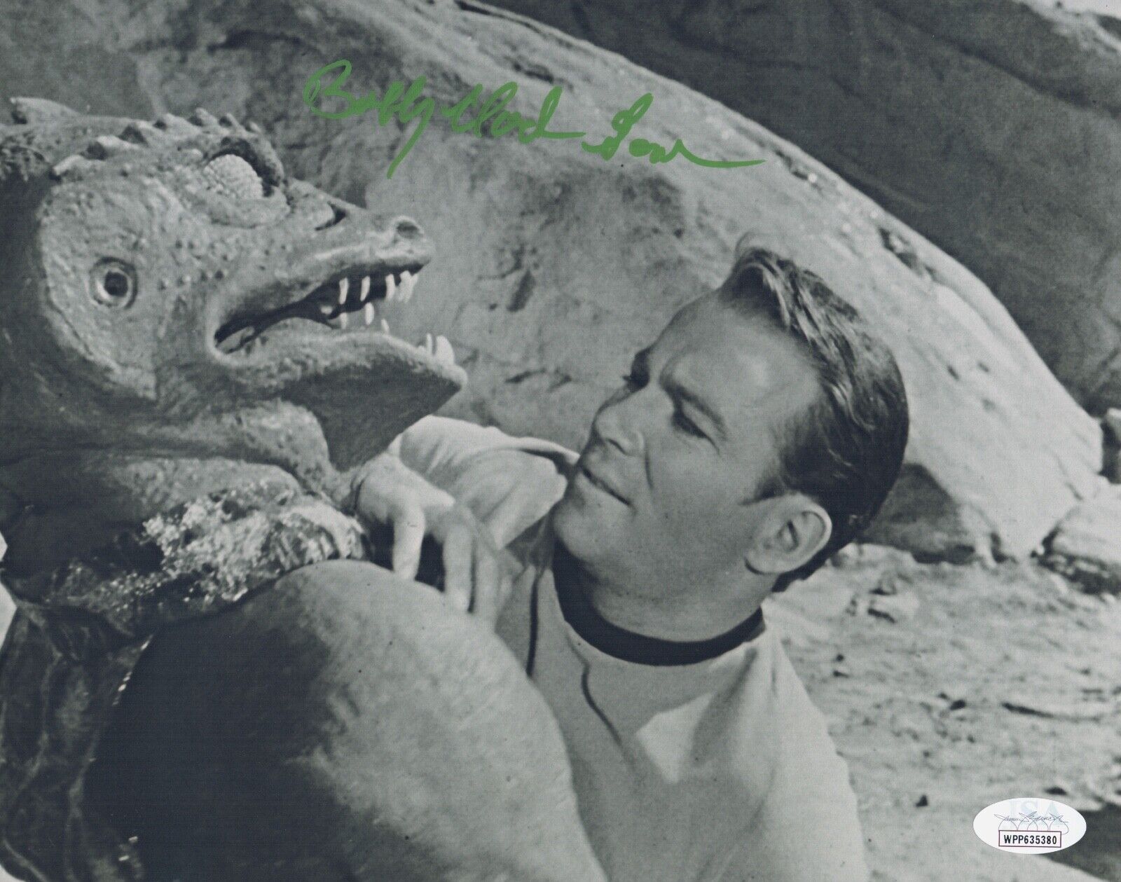 BOBBY CLARK Signed 8x10 GORN Photo Poster painting STAR TREK In Person Autograph JSA COA WPP