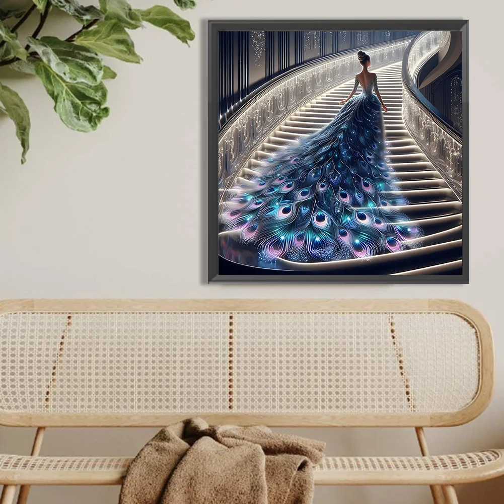 Diamond Painting - Full Round Drill - Gorgeous Skirt Beauty(Canvas|40*40cm)