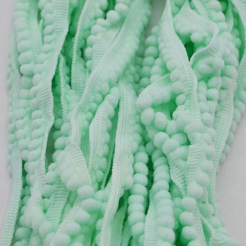 5 Yards Pom Pom Trim Ball 11 mm MINI Pearl Pompom Fringe Ribbon Sewing Lace Kintted Fabric Handmade Craft Accessories