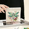 Diamond Painting Dragonfly and Flower PU Storage Bag Coin Purse