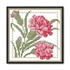 12 Months Flower Cross Stitch DIY Needlework 14CT Stamped  January H423