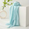 Plain Colors Grey Tassel Hijab Shawl Scarf