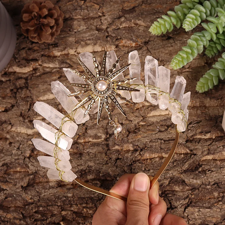Olivenorma Sun Goddes Tiara Wedding Crystal Crown