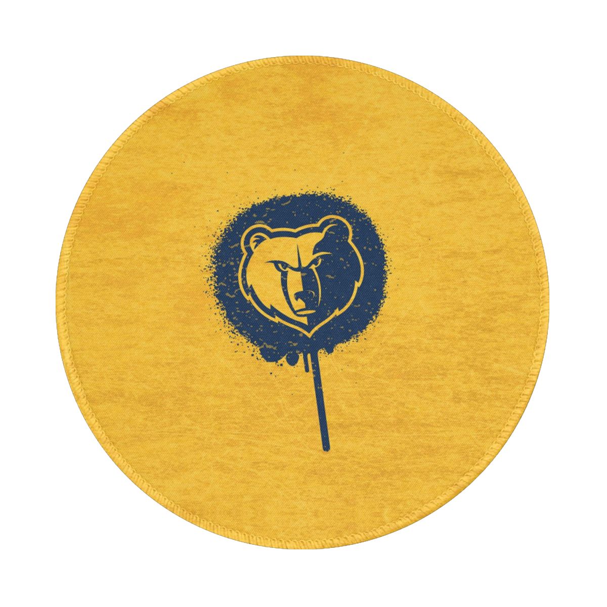 Simple Memphis Grizzlies Logo Waterproof Round Mouse Pad for Wireless Mouse