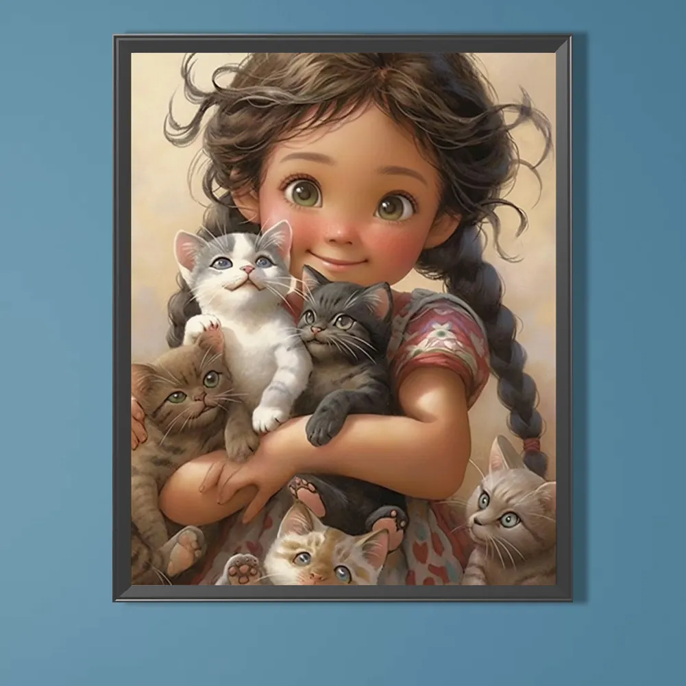 Full Round Diamond Painting 40*50cm - Sweet Girl