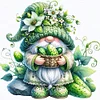 Cucumber Gnome - 11CT Stamped Cross Stitch - 45*45cm