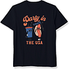 Party In The USA Printed Men's Short Sleeves T-Shirt