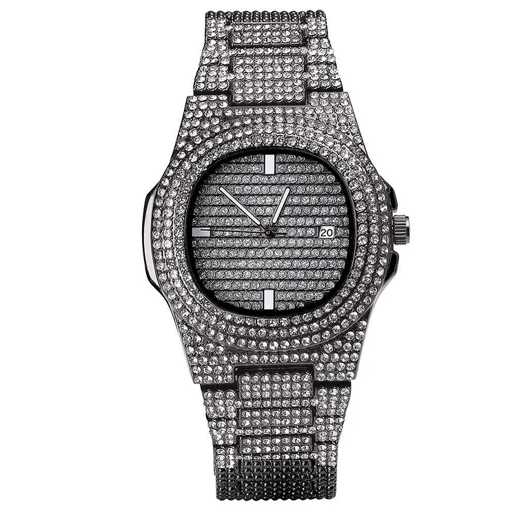 Vessful Iced Out Watch Hiphop Men Fashion Diamonds Watch-VESSFUL