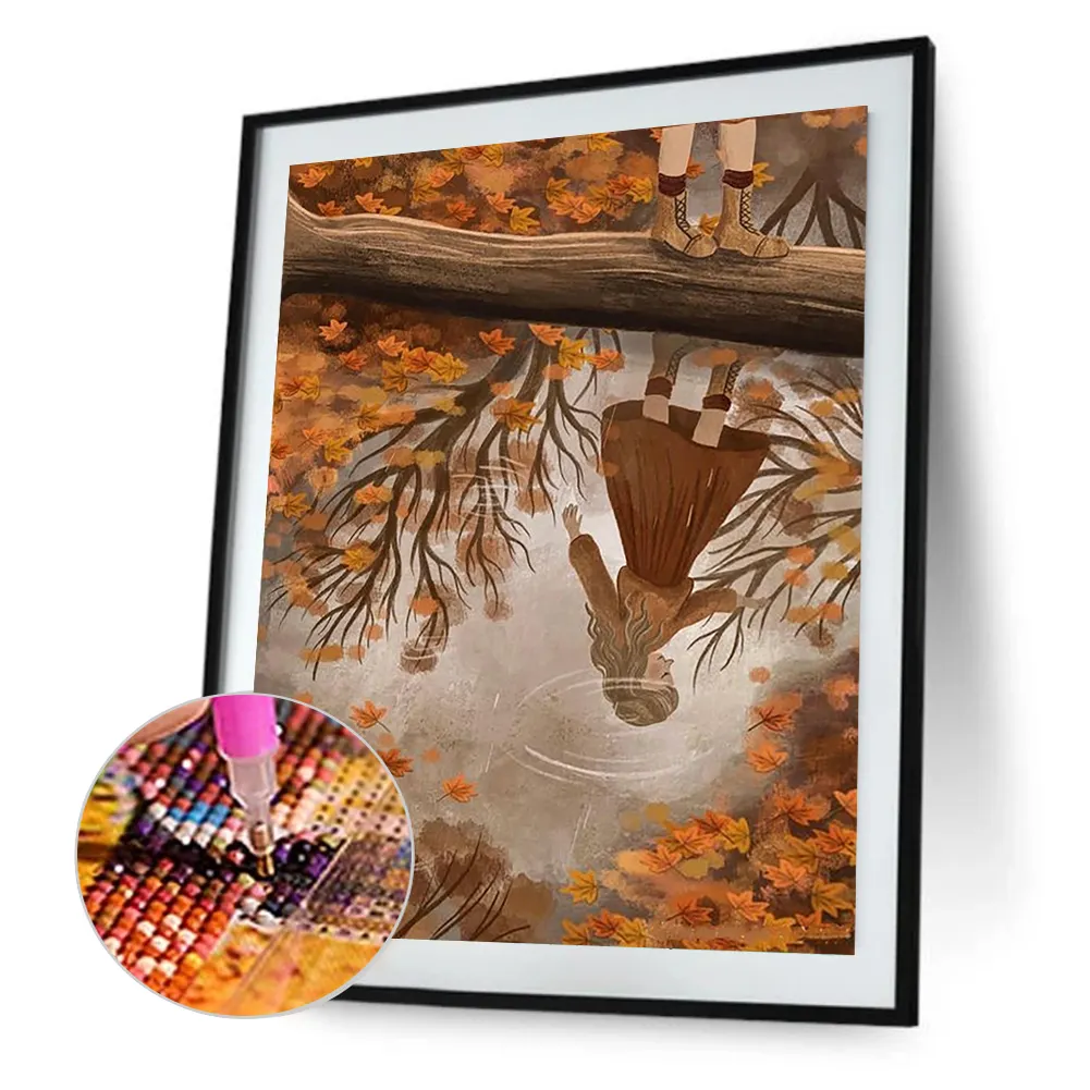 Full Round Diamond Painting 40*50cm - Autumn Atmosphere Girl