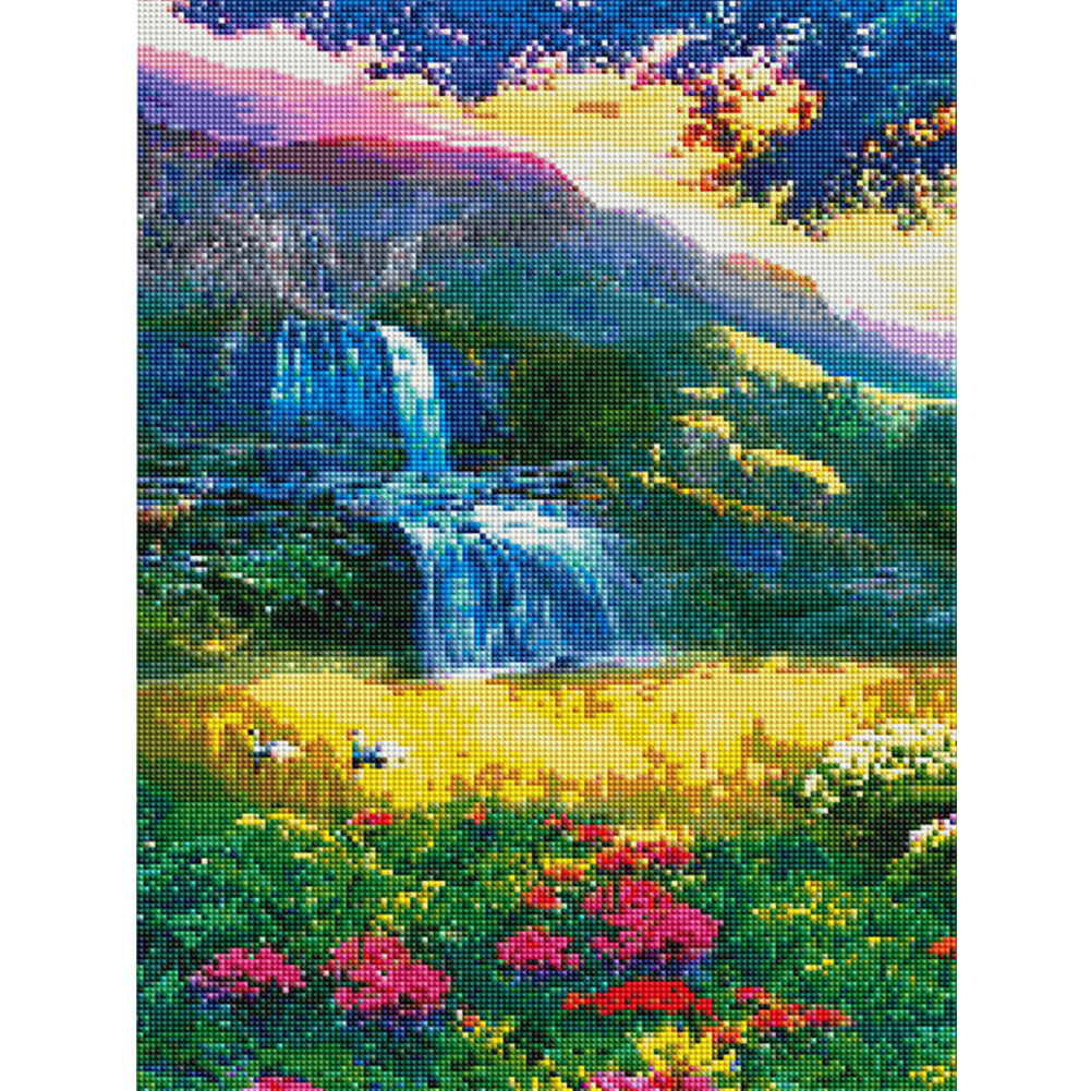 

40*50CM - Square Drill Diamond Painting - Waterfall, 501 Original