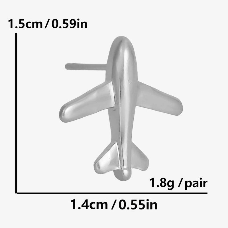 1 Pair Casual Minimalist Streetwear Airplane Irregular Plating 304 Stainless Steel Ear Studs