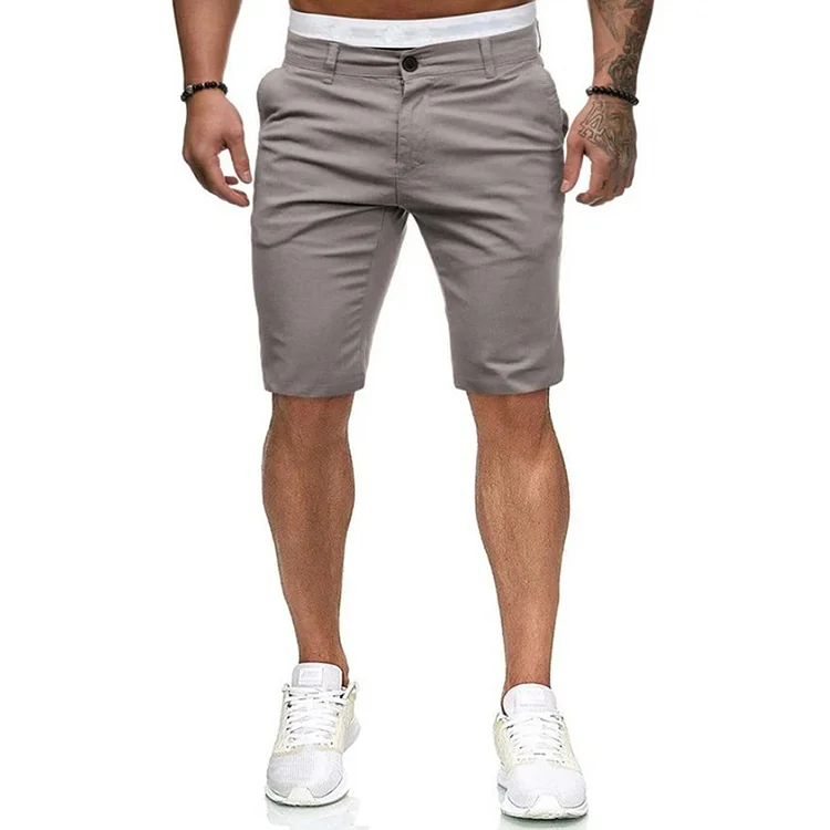 Men'S Solid Color Slim Shorts
