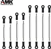 AMK TRX4M 155mm Wheelbase Straight Link Rod Linkages Stainless Steel Turnbuckles & Pro-Links for 1/18 RC Crawler Micro Cars