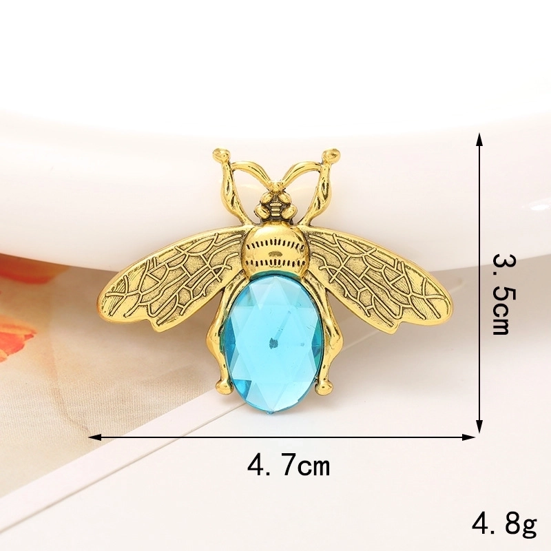 Minimalist Bee Alloy Inlay Rhinestones Jewelry Accessories