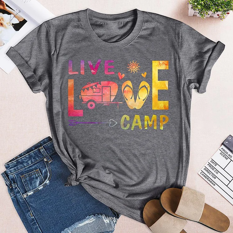 Live Love Camp Camping Life  T-Shirt tee-02988-Annaletters