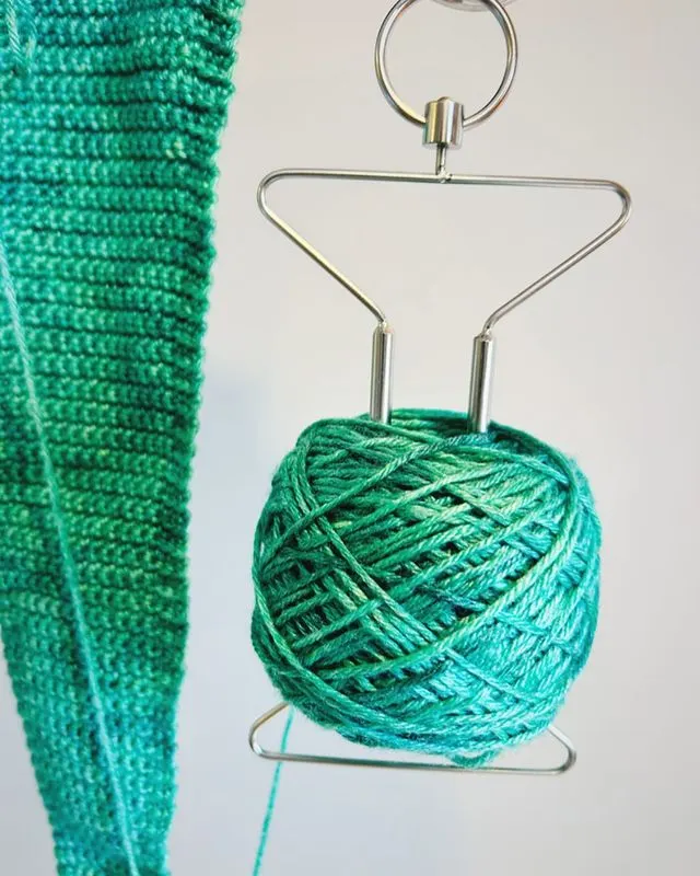 MiiMOO Wrist Yarn Holder – Walnut Color, Adjustable Strap For Knitting & Crocheting