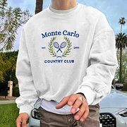 Vintage Unisex Monte Carlo Country Club Pullover Sweatshirt Lixishop 