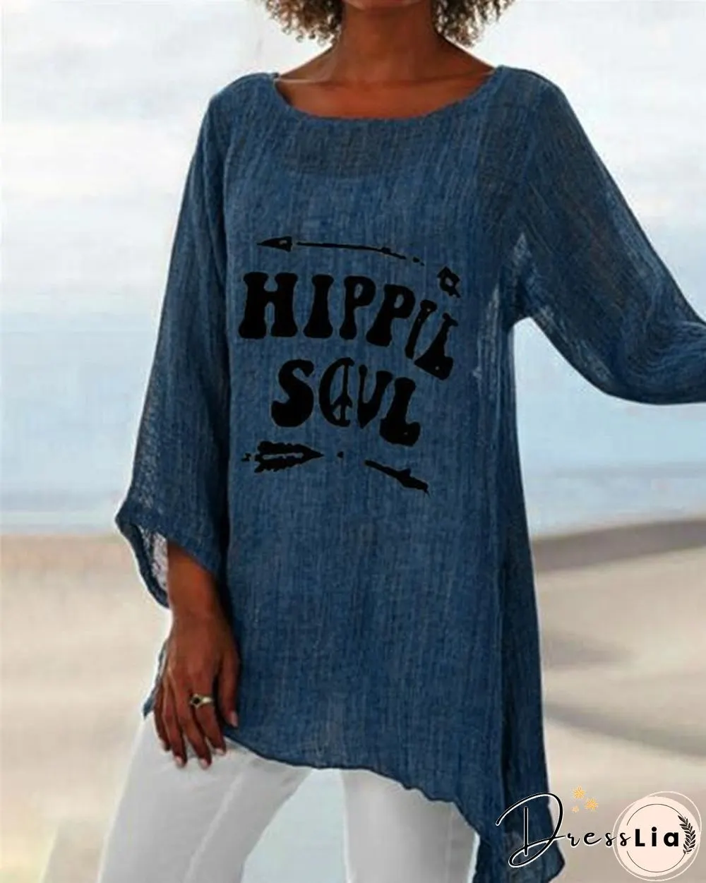 Crew Neck New Casual Lady Daily Shift Tops