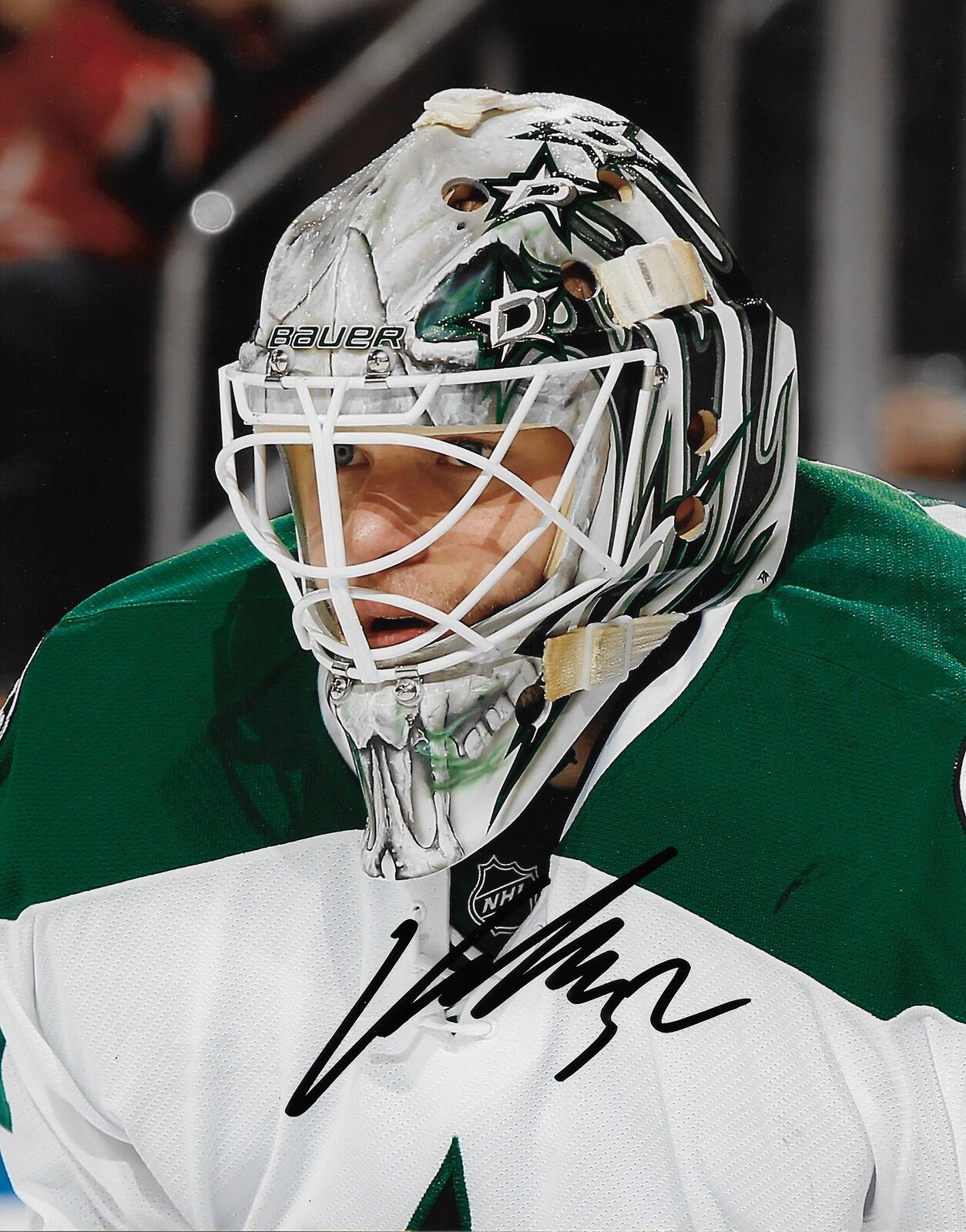 Dallas Stars Kari Lehtonen Signed Autographed 8x10 NHL Photo Poster painting COA H