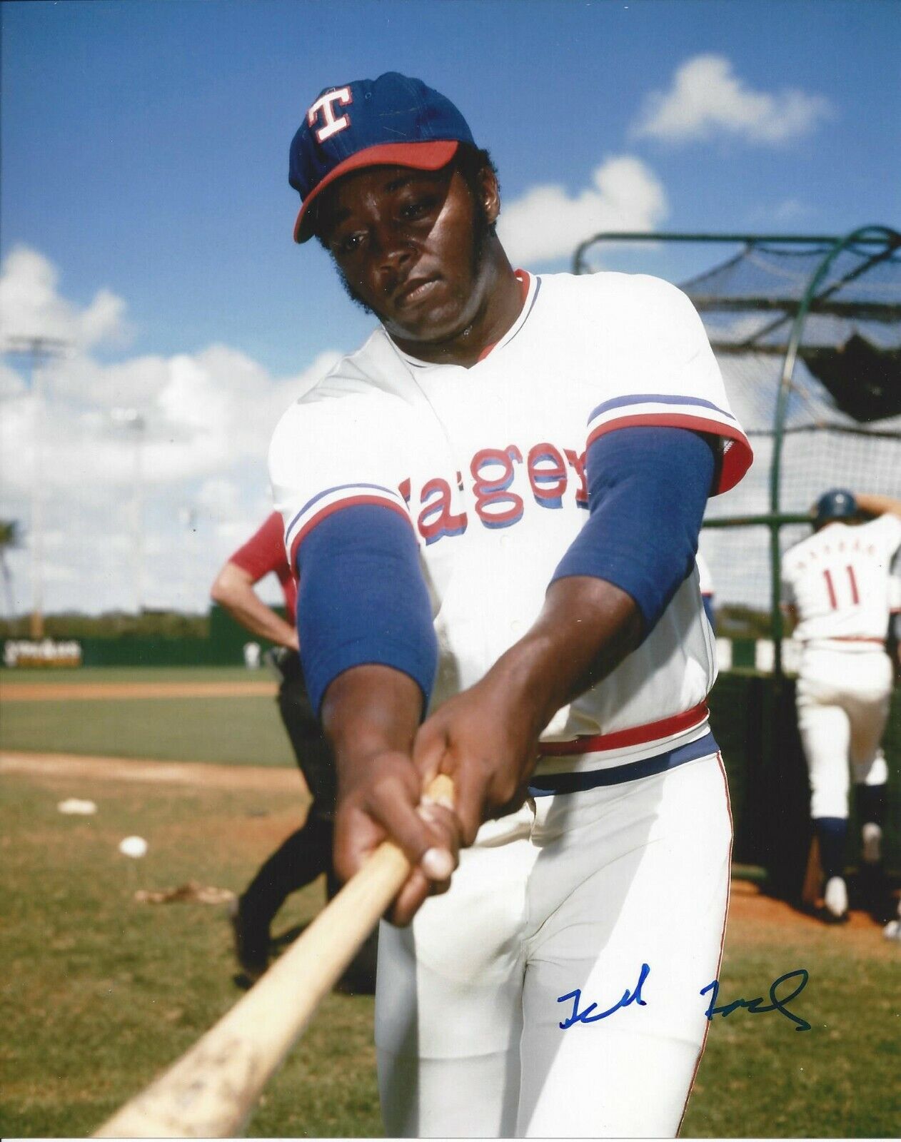 Ted Ford Autographed 8x10 Texas Rangers#1