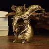 Brass Creative Little Sheep Monster Figurine: Dark and Cute Desktop Art