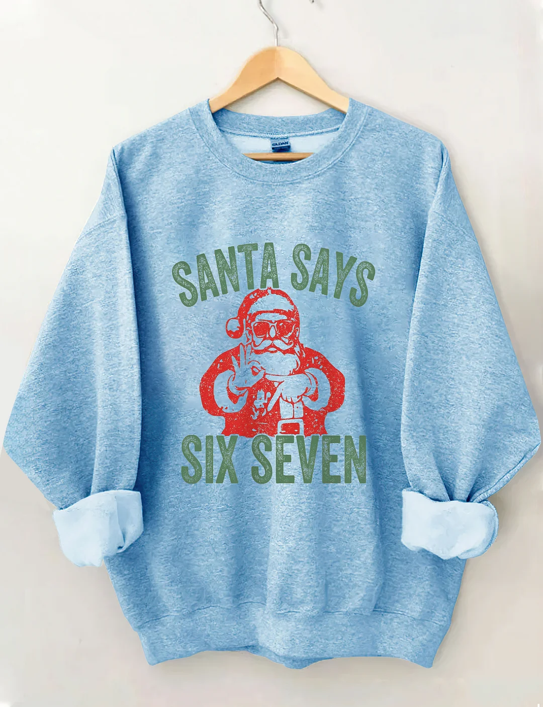 Christmas Santa Says Funny Six Seven Sweatshirt