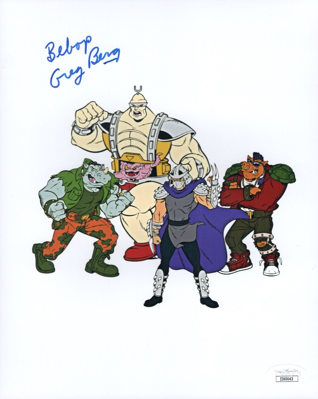 GREG BERG Bebop TEENAGE MUTANT NINJA TURTLES Signed 8x10 Photo Poster painting JSA COA Cert