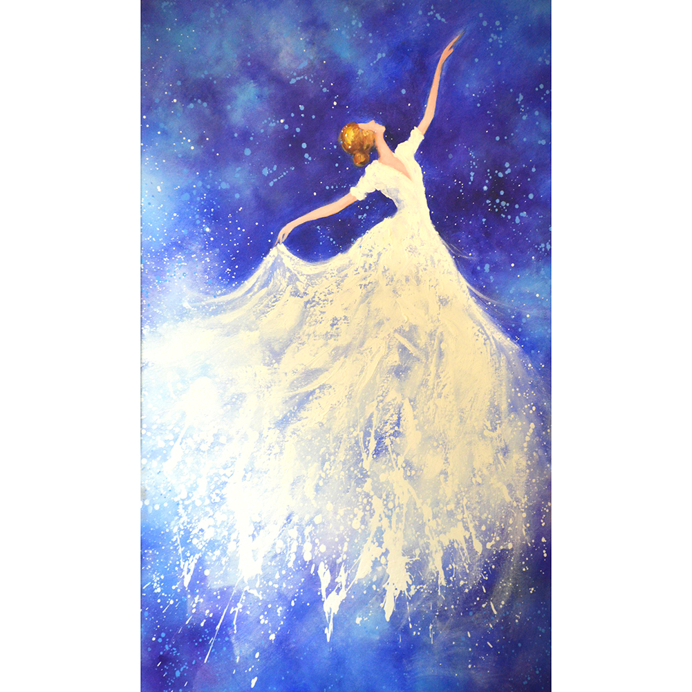 

45*85CM-Ballet Girl Rhinestones-Round Drill Diamond Painting, 501 Original