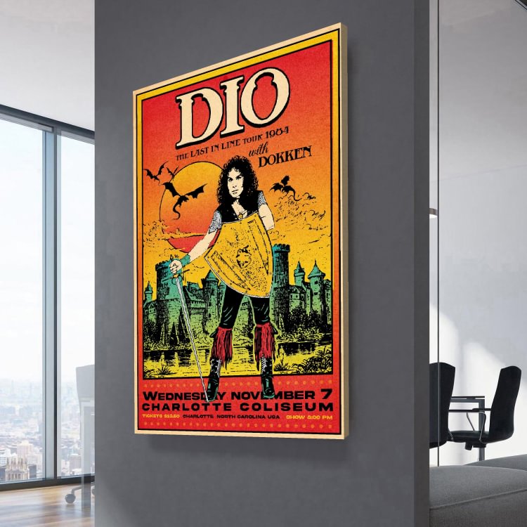 Dio: The Last In Line tour 1984 Canvas Wall Art MusicWallArt