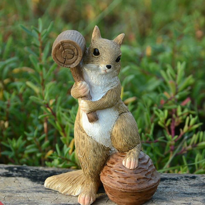 Cute Resin Garden Statues/ Unique Gifts for Squirrel Lovers