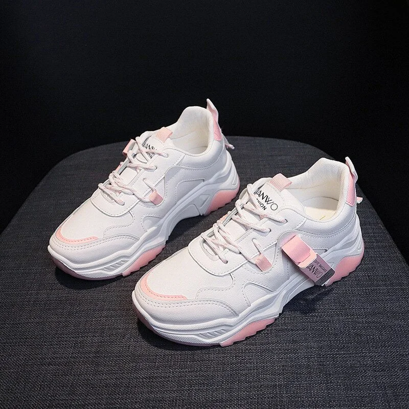 Women Casual Sneakers Spring Autumn Sneakers Breathable Women Shoes Lace Up Female Boots Comrfortable Platform Shoes Women