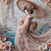 Kimono Girl-11CT Stamped Cross Stitch 50*50cm