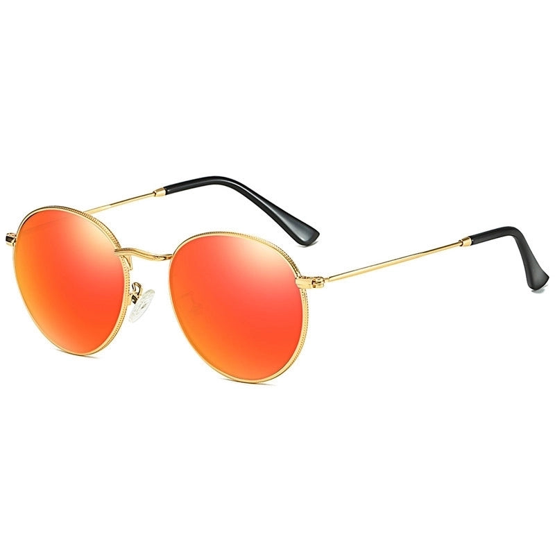Retro Solid Color Tac Round Frame Full Frame Women’s Sunglasses
