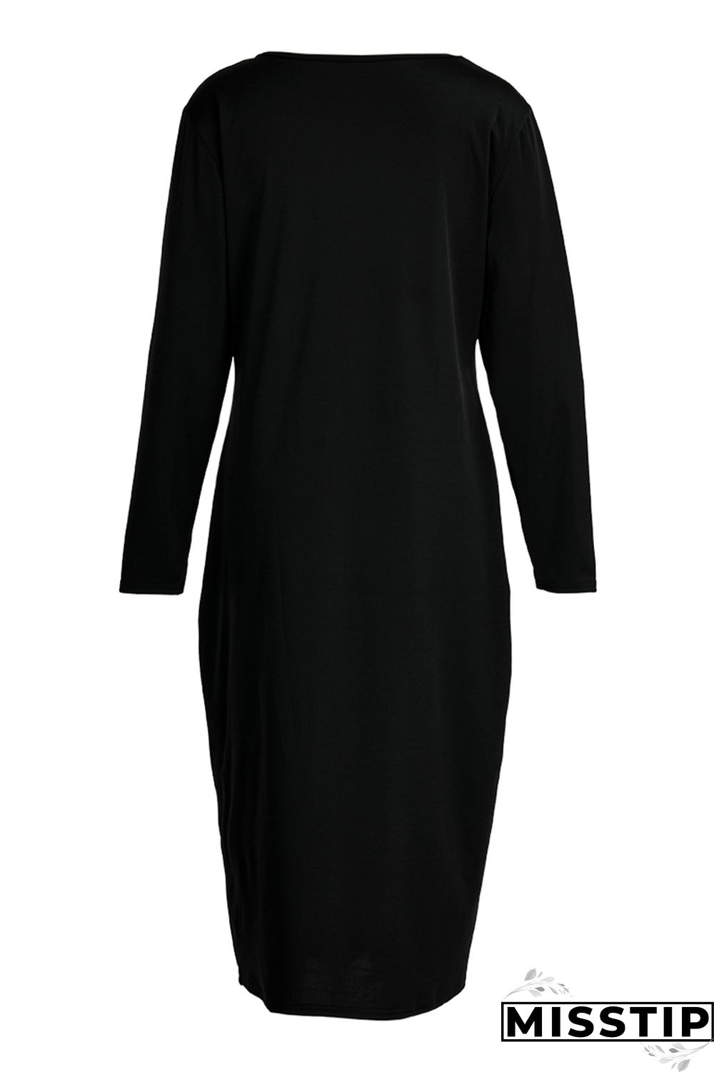 Burgundy Fashion Casual Print Basic O Neck Long Sleeve Plus Size Dresses