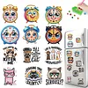 12 STÜCKE 2d flache DIY Diamant Kunst Kühlschrank Aufkleber für Wohnkultur (Wecker)