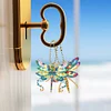 6Pcs DIY Dragonfly Butterfly Acrylic Double Sided Diamond Painting Keychains